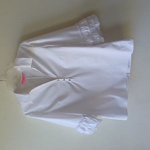 LILLY PULITZER Judith Top size M Resort White Ruffle sleeve nearly new!